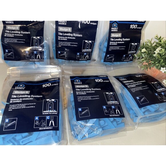 6 PACK - Tile Leveling System 100 WEDGE B Project Source 1690487 =600 Total NEW - Picture 3 of 4
